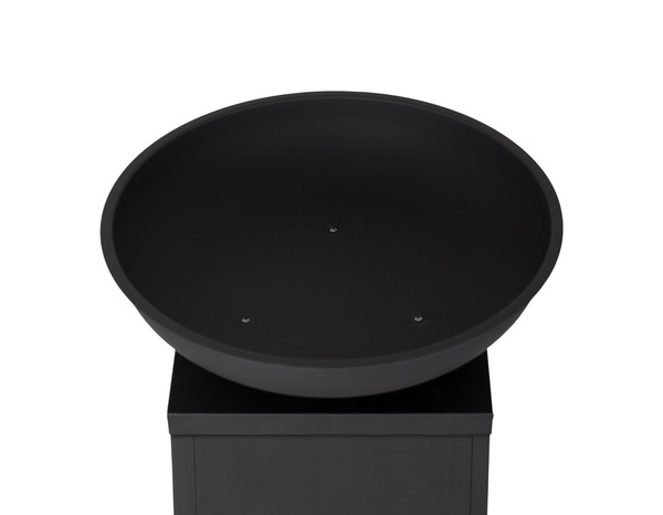 Brasero rond, foyer en acier peint noir - H. 90 cm,  - Brico Dépôt