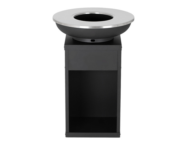 Brasero rond, foyer en acier peint noir - H. 90 cm,  - Brico Dépôt