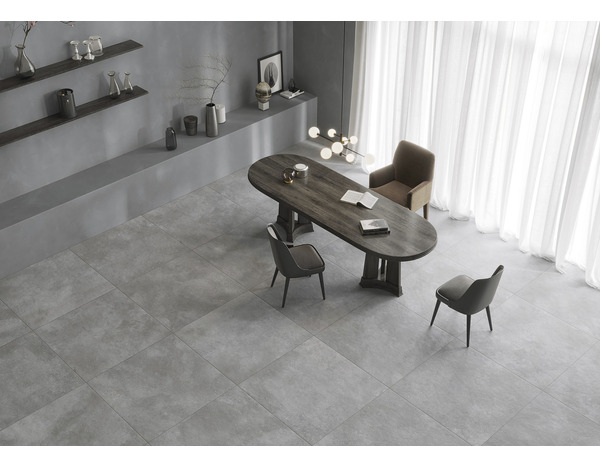 Carrelage de sol intérieur Grès cérame émaillé gris 60X60 cm "ROHE" - Brico Dépôt