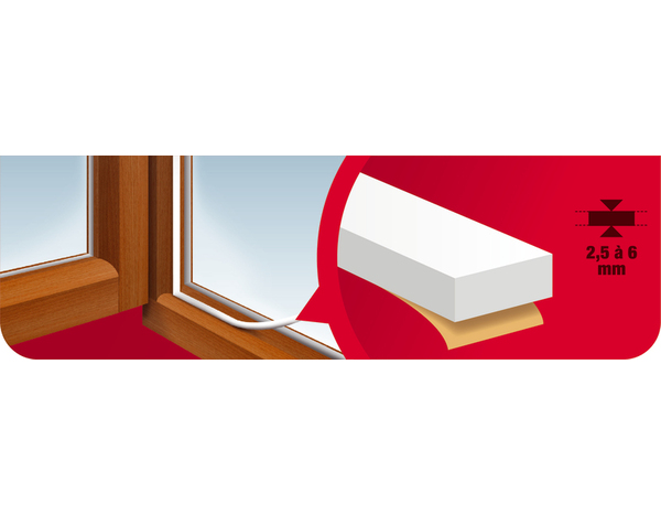 Joint en mousse pour porte et fenêtre blanc 6m - 3M - Brico Dépôt