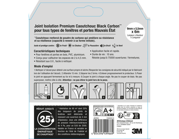 Joint adhésif porte et fenêtre mauvais état marron 6m - 3M - Brico Dépôt