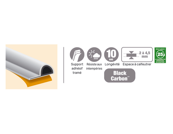 Joint adhésif porte et fenêtre mauvais état marron 6m - 3M - Brico Dépôt