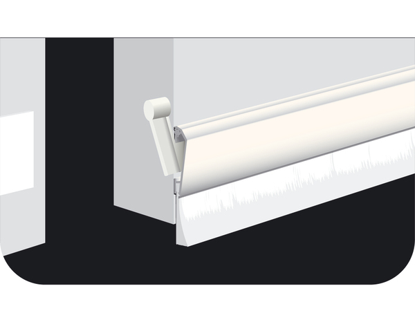 Bas de porte en aluminium pivot tous sols blanc 0,93m - 3M - Brico Dépôt