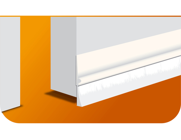 Bas de porte brosse en pvc sol irrégulier blanc 0,93m - 3M - Brico Dépôt