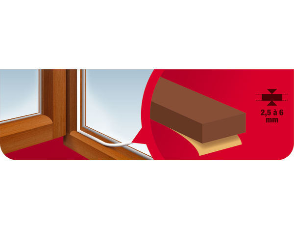 Joint en mousse pour porte et fenêtre marron 6m - 3M - Brico Dépôt
