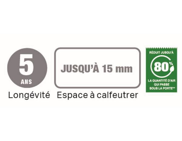 Bas de porte brosse en pvc sol irrégulier marron 0,93m - 3M - Brico Dépôt
