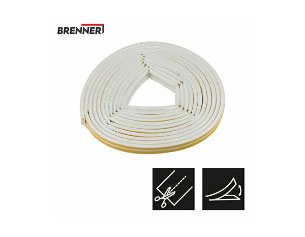 Joint adhesif "profil d" blanc 12m - Brenner - Brico Dépôt