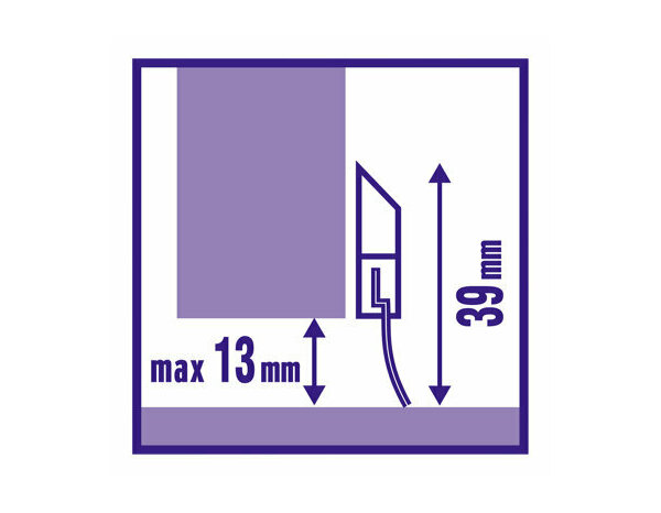 Bas de porte adhesif en pvc caoutchouc marron 1m - Brenner - Brico Dépôt