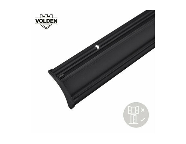 Bas de porte deflecteur de pluie noir 1m - Brenner - Brico Dépôt