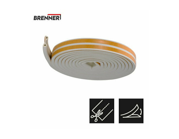 Joint adhesif en EPDM "profil p" porte et fenêtre blanc 6m - Brenner - Brico Dépôt
