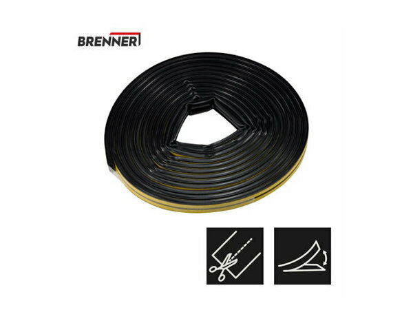Joint adhesif "profil d" noir 12m - Brenner - Brico Dépôt