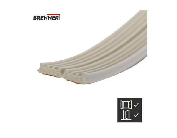 Joint adhesif "profil e"  blanc 6m - Brenner - Brico Dépôt