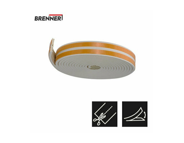 Joint adhesif "profil e"  blanc 6m - Brenner - Brico Dépôt