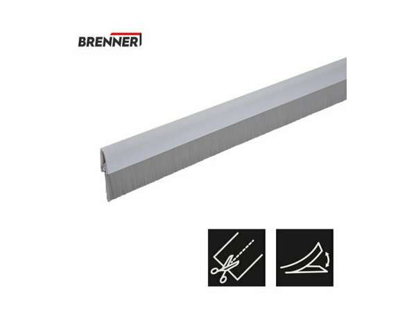 Bas de porte pvc brosse à visser silver 1m - Brenner - Brico Dépôt