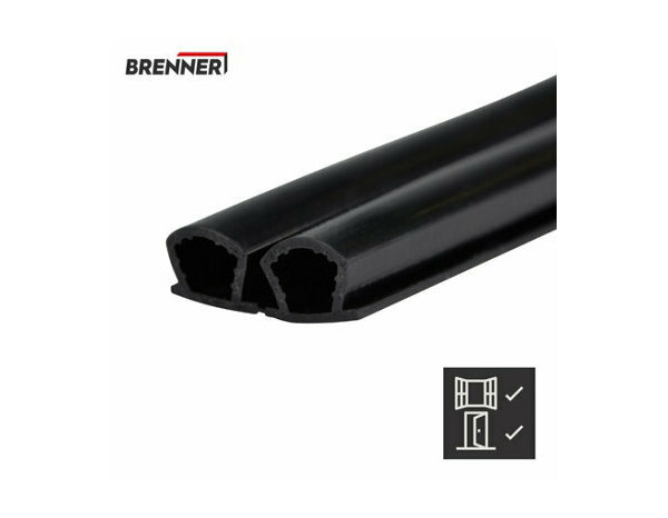 Joint adhesif "profil d" noir 12m - Brenner - Brico Dépôt