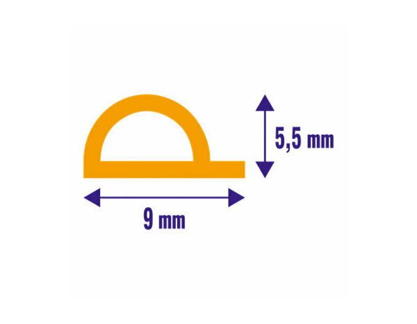 Joint adhesif en EPDM "profil p" porte et fenêtre marron 12m - Brenner - Brico Dépôt