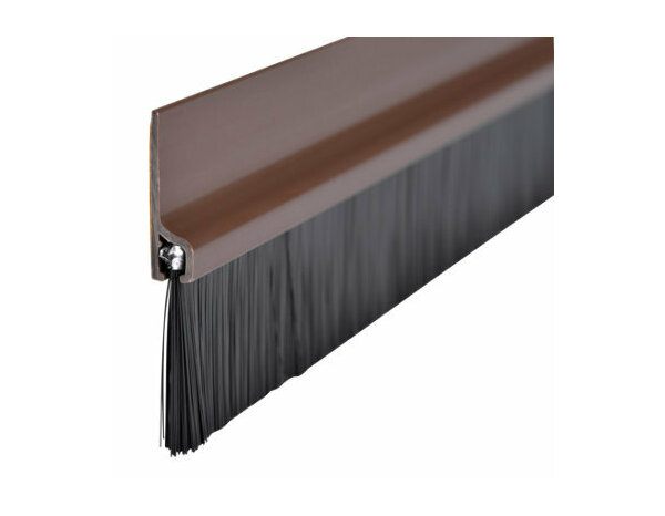 Bas de porte adhésif brosse en pvc marron 1m - Brenner - Brico Dépôt