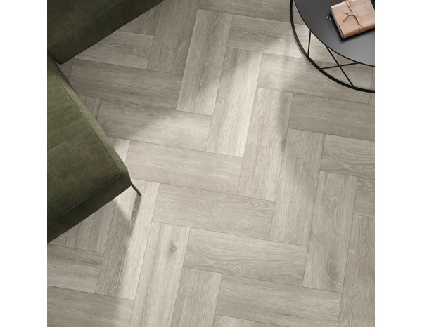 Carrelage de sol intérieur grès cérame émaillé "Barsan Gris" 20,5 x 61,5 cm - Brico Dépôt