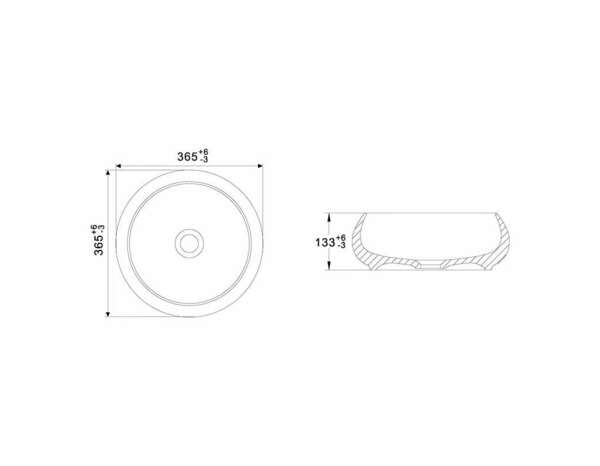 Vasque à poser céramique ronde blanc brillant ISORA - Diam. 36,5 cm, capacité 7,5 L - Cooke and Lewis - Brico Dépôt