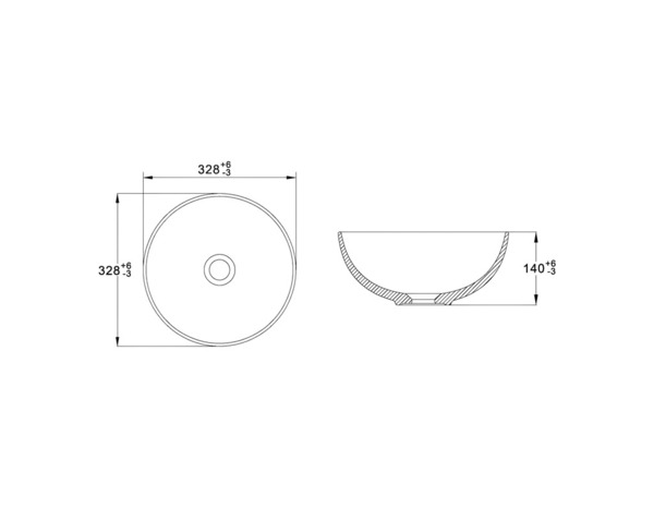 Vasque à poser céramique ronde blanc brillant HALVINA - Diam. 33 cm, hauteur 14 cm - Cooke and Lewis - Brico Dépôt
