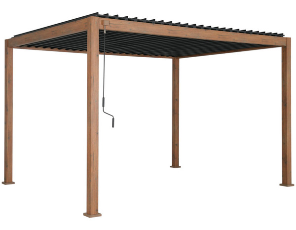Pergola 4x3 m imitation bois - Brico Dépôt