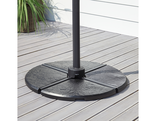 Lest pour parasol dalle béton "EDA" environ 18 kg décor pierre - Brico Dépôt