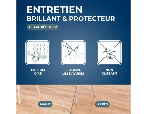 Entretien brillant parquets et sol stratifiés 1l - Brico Dépôt