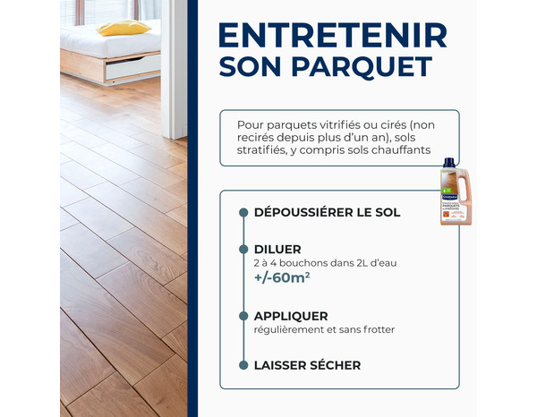 Entretien brillant parquets et sol stratifiés 1l - Brico Dépôt