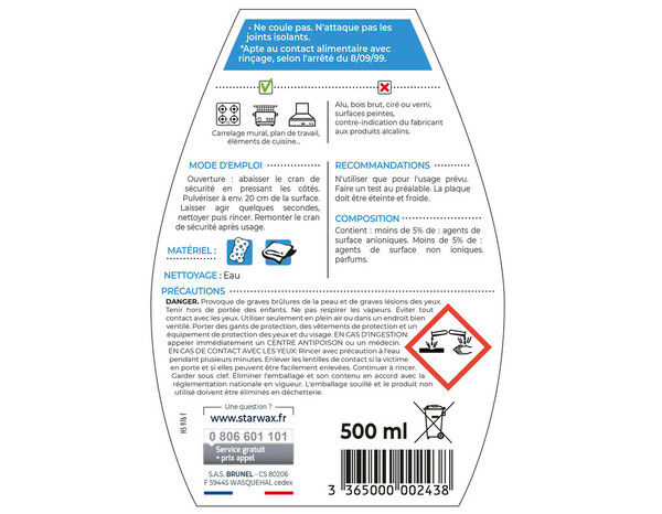 Dégraissant surpuissant cuisine 500ml - Brico Dépôt