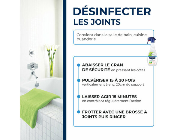 Nettoyant anti-moisissures joints salle de bains 500ml   - Brico Dépôt