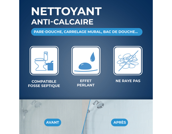 Nettoyant anticalcaire cabine de douche 500ml - Brico Dépôt