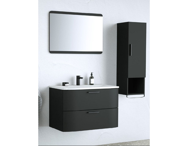 Colonne de salle de bain "OLONNE BOW" noir - Brico Dépôt