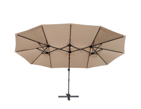 Parasol excentré double toit - 446X260CM - Brico Dépôt