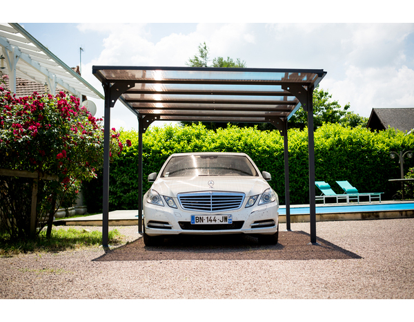 Carport en aluminium toit plat - Brico Dépôt