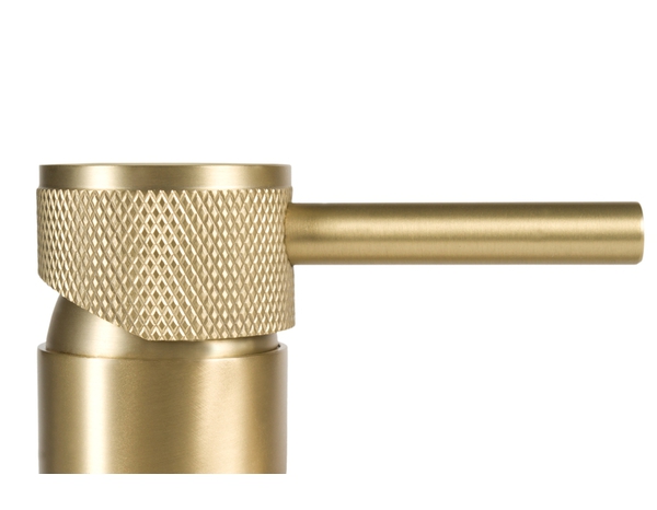 Mitigeur lavabo XL SINDIA acier inoxydable finition or brossé H. 25,6 cm P. 19,3 cm - Brico Dépôt