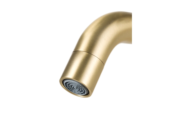 Mitigeur lavabo M SINDIA finition or brossé - cartouche céramique et vidage clic-clac - Brico Dépôt