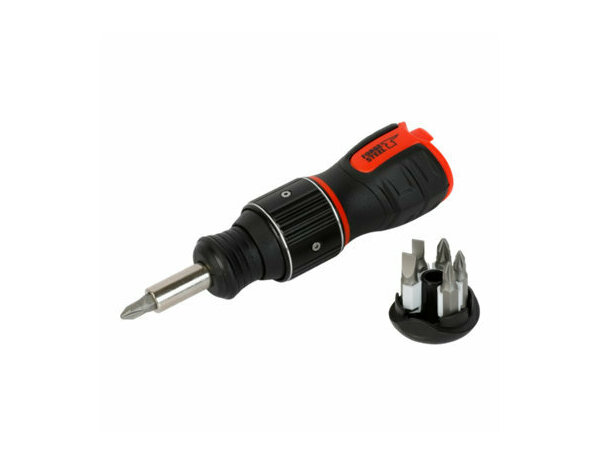 Tournevis cliquet 6 en 1 acier chrome vanadium + embouts - MAGNUSSON - Brico Dépôt