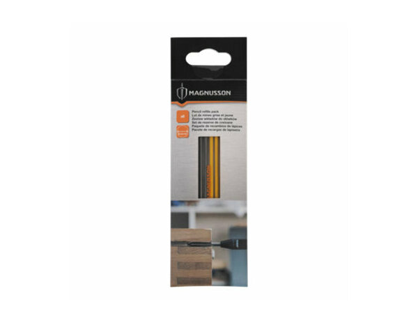 Lot de 6 mines graphite grise & jaune ∅ 2,8 mm - MAGNUSSON - Brico Dépôt