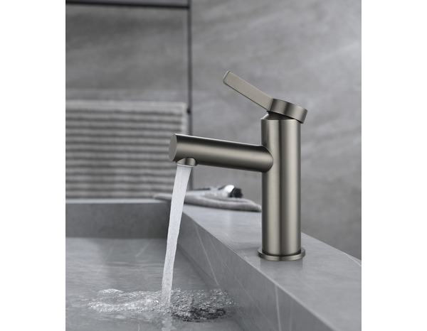 Mitigeur lavabo LYN, couleur gun métal - Brico Dépôt