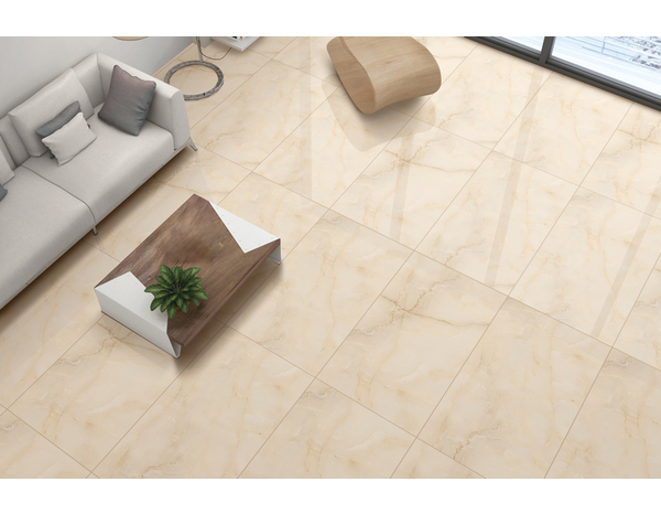 Carrelage de sol intérieur "Onyx" beige 60 x 120 cm - Brico Dépôt