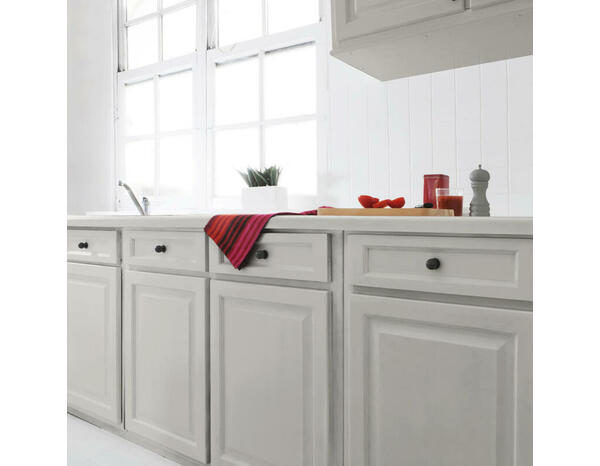 Peinture de rénovation meubles cuisine acrylique satin gris galet 0,75 L - V33 - Brico Dépôt
