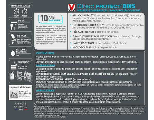 Peinture bois extérieure 2,5 L - Galet - V33 - Brico Dépôt