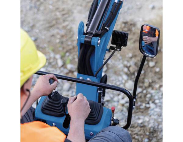 Mini pelle de chantier moteur thermique 4 temps, 306 cm³ "EXC815" - Scheppach - Brico Dépôt