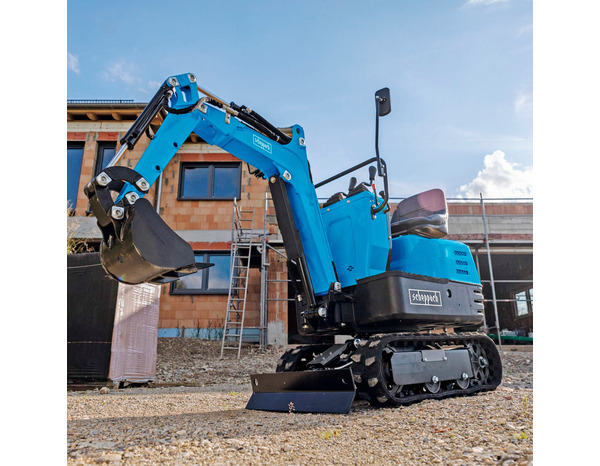 Mini pelle de chantier moteur thermique 4 temps, 306 cm³ "EXC815" - Scheppach - Brico Dépôt