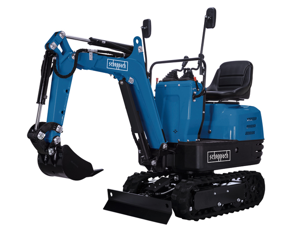 Mini pelle de chantier moteur thermique 4 temps, 306 cm³ "EXC815" - Scheppach - Brico Dépôt