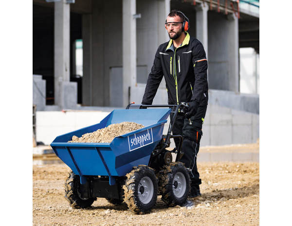 Dumper articulé avec moteur 4 temps essence, 196 cm³ "DP3000" - Scheppach - Brico Dépôt