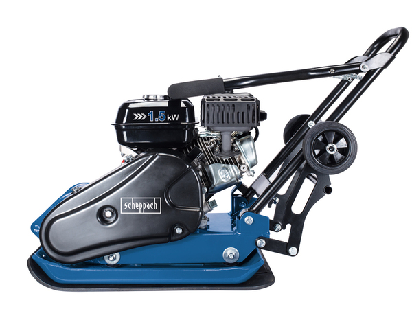 Plaque vibrante thermique 79 CM³, moteur 4 temps - Scheppach - Brico Dépôt