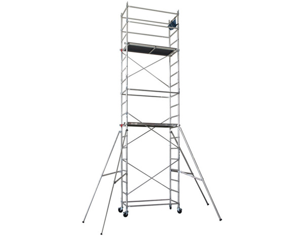 Echafaudage roulant "PRESTO" H. maxi : 6,5 m - H. 5,60 x l. 0,41 x P. 0,325 m - Brico Dépôt