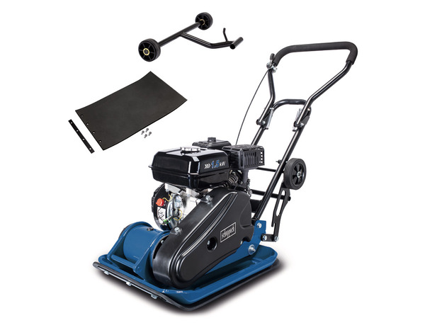 Plaque vibrante thermique 79 CM³, moteur 4 temps - Scheppach - Brico Dépôt