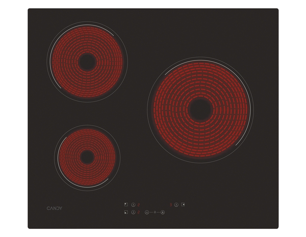 Plaque vitrocéramique 3 zones noire - Candy - Brico Dépôt